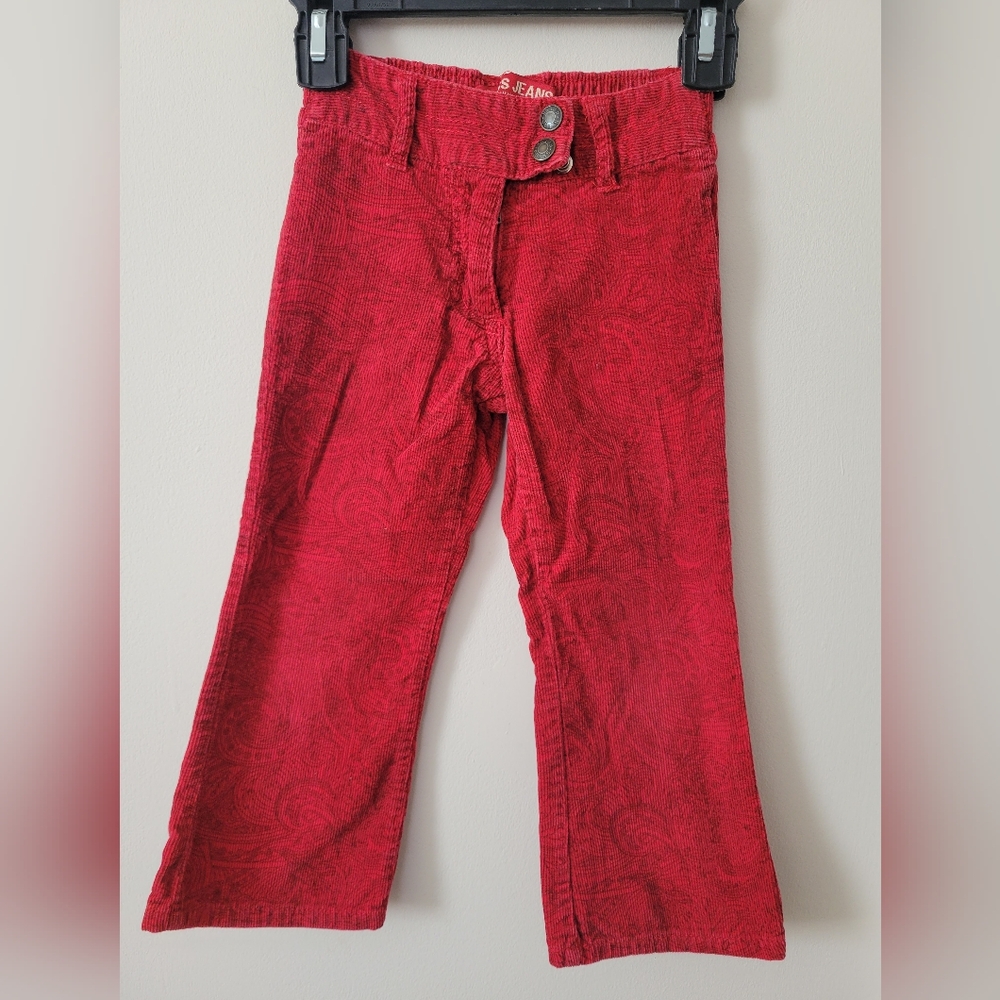 Red Corduroy Kids Pants
